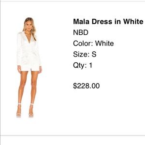 REVOLVE White Suit Dress